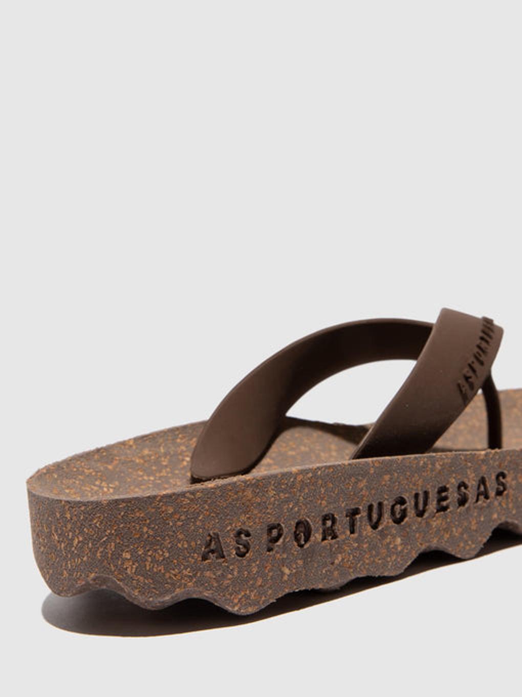 Asportuguesas Feel Varvastossut Brown Rubber Strap - Naisten Casual Varvastossut ASPP018724FI Ruskea